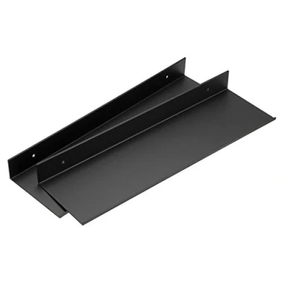 Abbildung von SUMNACON Wandmontierte schwebende Regale, Aluminiumlegierung, Wandregal, Badezimmer Organizer, Heimdekoration, Regal für Wohnzimmer, Büro, Schlafzimmer, Badezimmer, Küche (40 cm, schwarz), 2