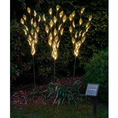 Abbildung von BONETTI LED Solarleuchte 3er Set Solar Zweige mit warm weißer Beleuchtung, separates Panel