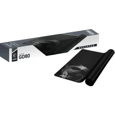 Abbildung von MSI AGILITY GD80 XXXL Gaming Mauspad, Oberfläche mit Seidentextur, weiche gesäumte Kanten, rutschfeste Unterlage 1200 x 600 3 mm