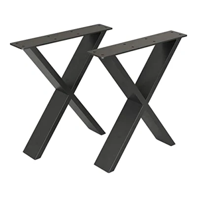 Abbildung von en.casa Tischgestell, »Maribo« Tischfüße 2er Set 42x40cm Stahl Schwarz