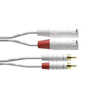 Abbildung von CORDIAL Kabel AUDIO doppelt XLR males/Rca 3 m weiß Essentials RCA