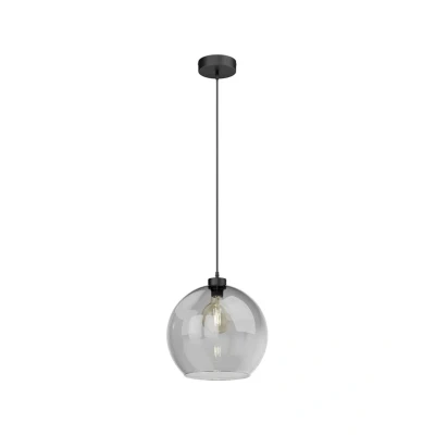 Abbildung von Hängeleuchte Cubus, rauchgrau, Glas, Ø 30 cm, E27