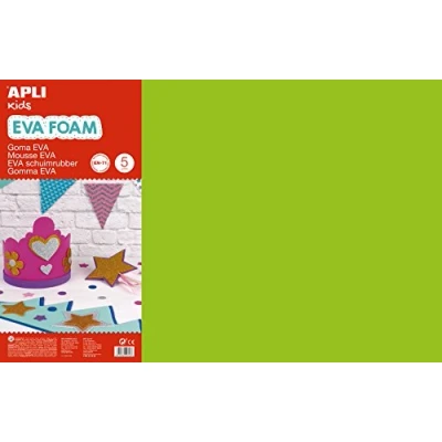 Abbildung von Apli kids 12762 Etui, 5 Blatt, EVA Schaum, 400 x 600 mm, Hellgrün