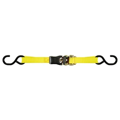 Abbildung von kwb 2x Zurrgurte 2,5 m x 25 mm, aus strapazierfähigem Polyesterband, mit Komfortentriegelung und Prüfschild, kunststoffummantelter Spannratsche, 2 Haken, TÜV / GS geprüft
