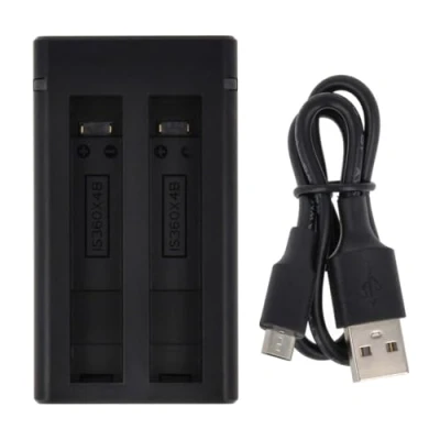 Abbildung von Dual Akku Ladestation für Insta360 X4 IS360X4B schwarz