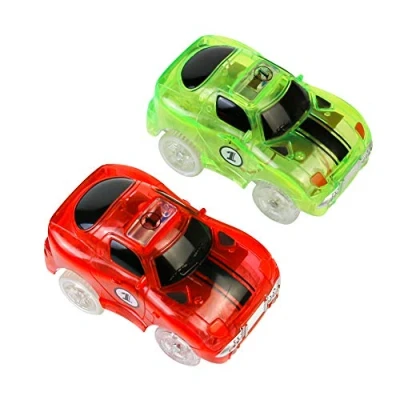 Abbildung von 2 LED Race Cars Spielzeug Glow in The Dark für Kinder 3 4 5 6 7 8, MEHRWEG (2 Autos)