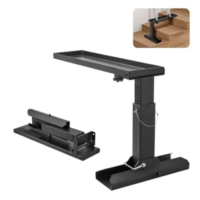 Abbildung von VEVOR Leiternivellierer, 756,92 x 289,5 457,2 mm, Leiterstabilisator für Stahlleitern, zusammenklappbarer Leiterbein Leveler, einfach zu verwendender Beinstabilisator, Zubehör Ausziehleitern