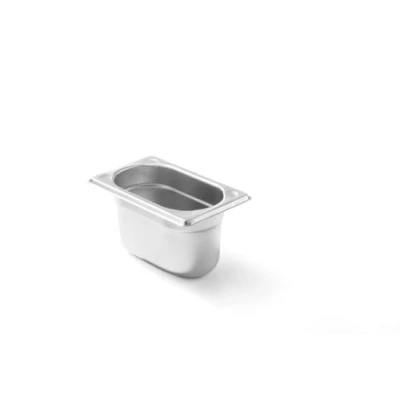 Abbildung von HENDI Gastronormbehälter, Temperaturbeständig von 40 bis 300C, Heissluftöfen Kühl und Tiefkühlschränken Chafing Dishes Bain Marie, Stapelbar, 1L, GN 1/9, 176x108x(H)100mm, Edelstahl