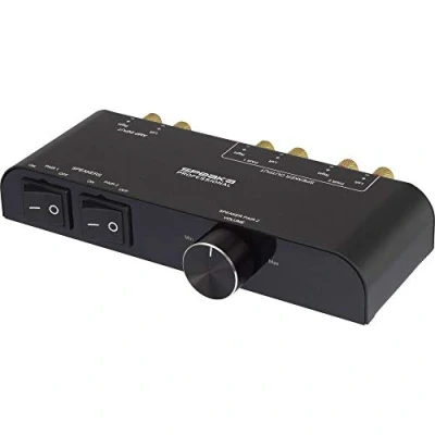 Abbildung von SpeaKa Professional 2 Port Lautsprecher Umschalter integrierter Lauts Audio &amp; Video Kabel