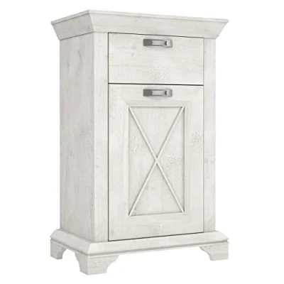 Abbildung von Newroom Kommode Pinie Weiß Sideboard Modern Landhaus 73,3x114,6x46,2 cm (BxHxT) Highboard Anrichte [Lucy.six] Wohnzimmer Wohnstube Büro