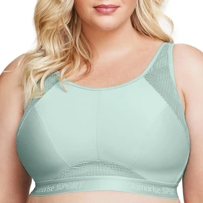 Abbildung von Große Größen Plusgröße Atmungsaktiver Mesh Sport BH ohne Bügel Nr. 1068, Jade, 80E
