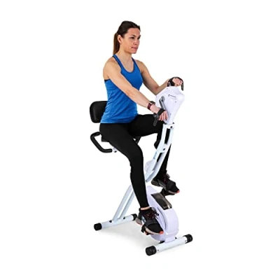 Abbildung von Capital Sports Heimtrainer Azura Full Body Comfort (griffsichere Handgriffe mit verstellbaren Haltelaschen), Standfahrrad Hometrainer Fahrrad klappbar Cardio Fitness