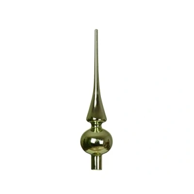 Abbildung von Kaemingk Christbaumspitze Glas 26cm hoch D=6cm Weihnachtsbaumspitze glänzend Christbaumschmuck &amp; Weihnachtsbaumschmuck Grüntee