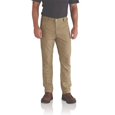 Abbildung von Carhartt Herren Rugged Flex® Straight Fit 5 Pocket Canvas Arbeitshose, Dunkles Khaki, W32/L30