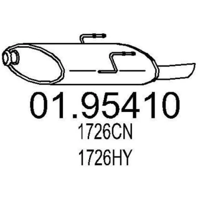 Abbildung von MTS 01.95410 Endschalldämpfer 645 PEUGEOT: 406 Limousine