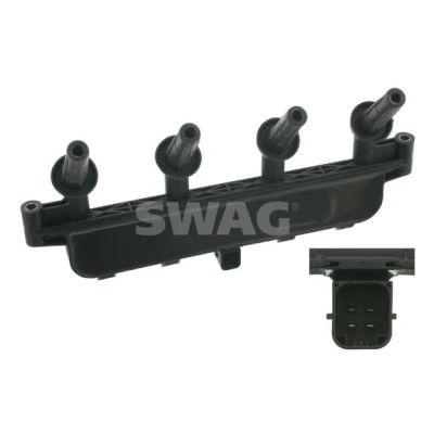 Abbildung von SWAG 62 92 4996 Zündspule 12 schwarz 4 Funken PEUGEOT: 206 Schrägheck, 106 II SW, CITROËN: Berlingo / First I