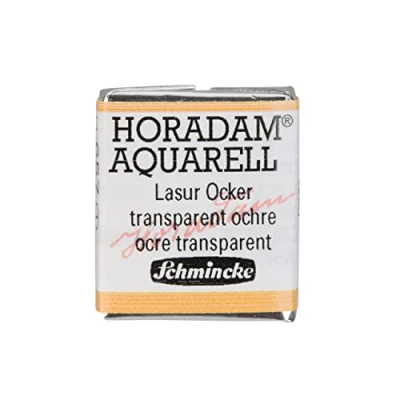 Abbildung von Schmincke HORADAM® AQUARELL feinste Künstler Aquarellfarben, 657 Lasur Ocker, 14 044, 1/2 Näpfchen