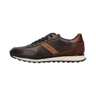 Abbildung von bugatti Herren Sneaker, Männer Schnürer,straßenschuhe,Strassenschuhe,lace up Shoes,Low tie,schnürschuhe,Halbschuhe,Dunkelbraun (6100),46 EU / 11 UK