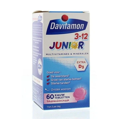 Abbildung von Davitamon Junior 3+ Himbeere Kautabletten 60