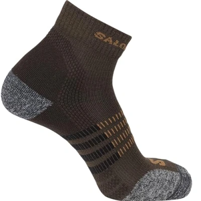 Abbildung von Salomon Elevation Quarter Unisex Socken, Brown, 36 38