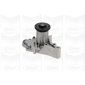 Abbildung von GRAF PA1021 Wasserpumpe mit Dichtung mechanisch Messing für Keilrippenriementrieb HYUNDAI: i10 I, Getz, Atos, KIA: Picanto I