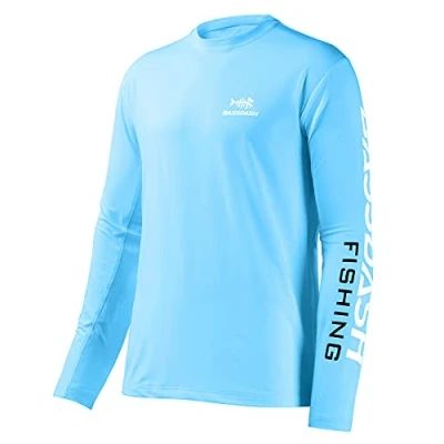 Abbildung von Bassdash Angeln T Shirt Fishing Langarm Wasser UPF 50+ Rashguard Angelbekleidung UV Sonnenschutz