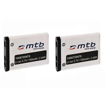Abbildung von 2X Akku NP 80 für Casio Z820, ZS5, ZS6, ZS100, ZS150, ZS160, ZS200 (Siehe Liste)