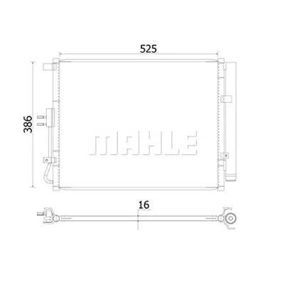 Abbildung von MAHLE ORIGINAL AC 957 000S Klimakondensator mit Trockner 485 KIA: SOUL 2