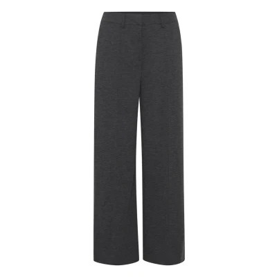 Abbildung von ICHI Ihkate SUS Office WIDE PA Stoffhose, Damen, Größe: Large, Dark grey melange