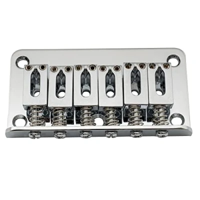 Abbildung von Musiclily 52,5mm Fixed Hardtail Steg ST Style Bridge für Strat Tele E Gitarre, Chrom