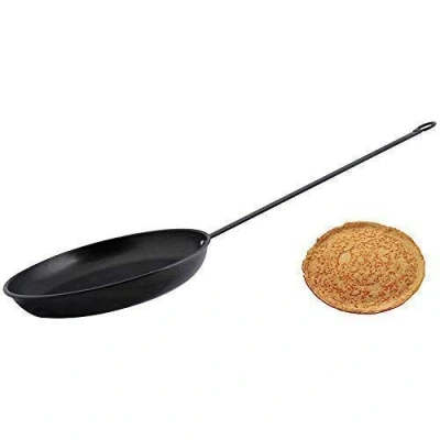 Abbildung von linoows Outdoor Pfanne, Lagerfeuer Retro Pfannenkuchen Tiegel, Stahl