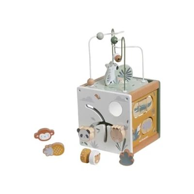 Abbildung von Vertbaudet VERTBAUDETKleiner Baby Activity Würfel TANSANIA aus Holz FSC®grün