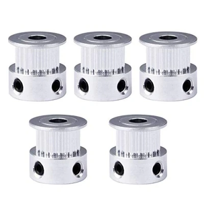Abbildung von Saipor 5 Stück GT2 Zahnscheibe 20 Zähne Bohrung 5mm Aluminium Riemenscheibe 3D Druckerteile für Drucker Reprap 6mm Breite Zahnriemen