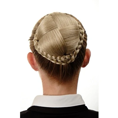 Abbildung von WIG ME UP N796 22 Dutt Haarteil aufwendig geflochten Haarknoten Tracht Steck Kamm Blond Hell Aschblond