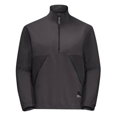 Abbildung von Jack Wolfskin Halfzip Unisex Sweatshirt für Kinder, Größe: 152, Granite black