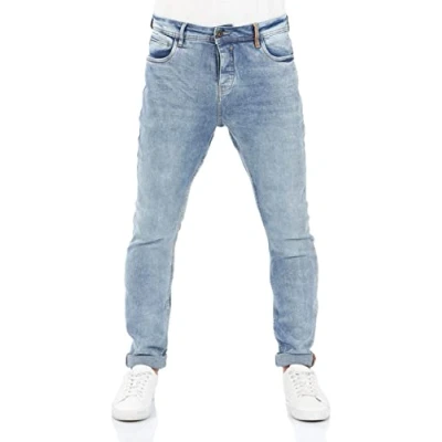 Abbildung von riverso Herren Jeans Hose RIVToni Tapered Fit Jeanshose Baumwolle Denim Stretch Blau w29 w30 w31 w32 w33 w34 w36 w38 w40, Farbe:Light Blue (L148), Größe:34W / 32L