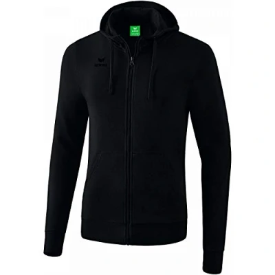 Abbildung von Erima Kinder Basic Kapuzensweat Jacke, schwarz, 128