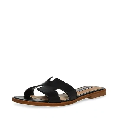 Abbildung von Steve Madden Damen Hadyn Sandale, Schwarz Leder, 40 EU