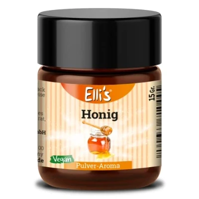 Abbildung von Ellis Aromen Honig PULVER Lebensmittelaroma Vegan und kalorienarm für Lebensmittel Getränke, wie zum Backen Kochen 10 g