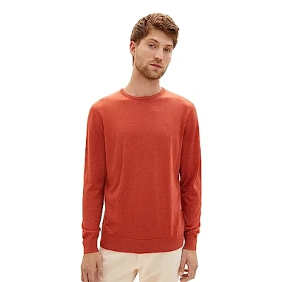 Abbildung von TOM Tailor Strickpullover, Herren, Größe: Medium, Rot