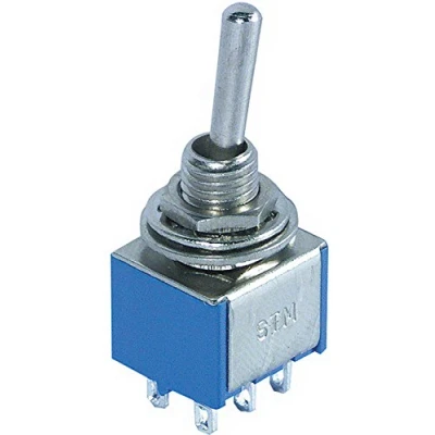 Abbildung von MC POWER Miniatur Kippschalter 250V/3A, 6 polig, 2 Stellungen: EIN /