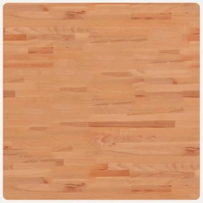 Abbildung von vidaXL Tischplatte, Quadratisch Holzplatte mit 4 abgerundeten Ecken, Holztischplatte Ersatzplatte für Couchtisch, Massivholztischplatte Platte, 80x80x4 cm Massivholz Buche