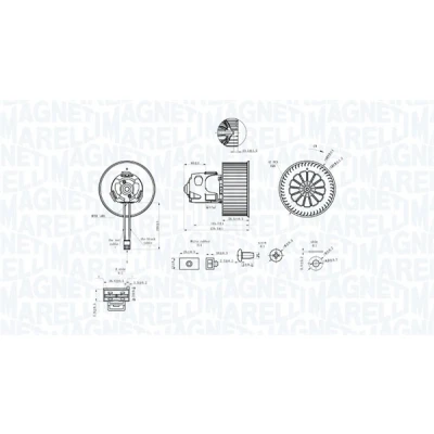 Abbildung von MAGNETI MARELLI 069412344010 Elektromotor, Innenraumgebläse 12 BMW: 5 Limousine, Touring, 7