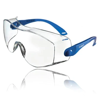 Abbildung von Dräger Schutzbrille X pect 8120 Einstellbare Überbrille auch Für Brillenträger Baustelle, Labor, Werkstatt und Fahrrad Fahren Leicht, klar kratzfest 1 St.