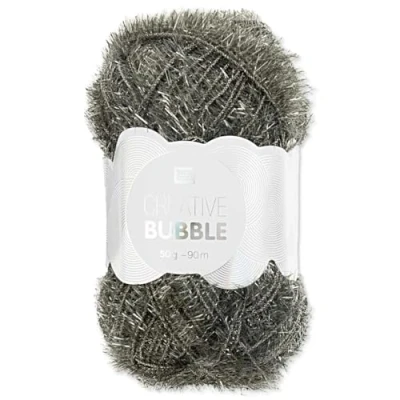 Abbildung von Frida&#039;s Wollhaus Rico Design 50 g Creative Bubble Schwammgarn Wolle Stricken Häkeln 57 Farben (037 Efeu)