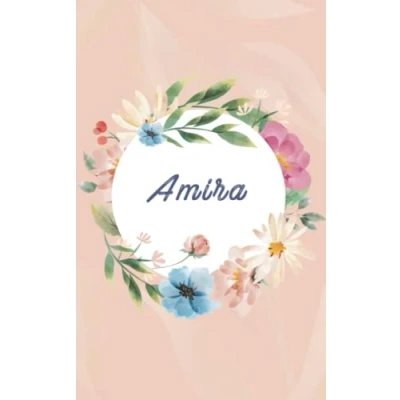 Abbildung von Amira Personalisiertes Notizbuch A5 Notizheft mit Namen: 120 Seiten, liniert, Tagebuch, Bullet Journal
