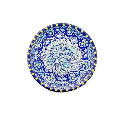 Abbildung von Kaladia Multireibe Reibeteller mit kleinen Blumen, Keramik, handbemalte Küchenreibe Made in Spain