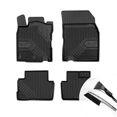 Abbildung von moto MOLTICO Gummimatten Auto Fußmatten mit Rand Gummi Automatten 4 teilig Set passend für Nissan Qashqai II 2013 2021
