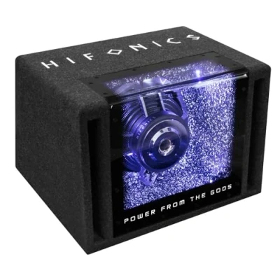 Abbildung von Hifonics Single Bandpass ZX8 BP, Dual LED Beleuchtung, Al Auto Subwoofer (300 W)