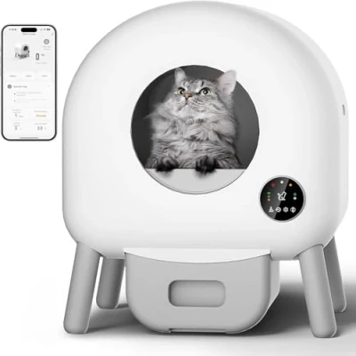 Abbildung von Selbstreinigende Katzentoilette 100L Elektrisches Katzenklo XXL Geruchsbeseitigung APP Steuerung Große Fassungsvermögen Automatisches für Mehrere Katzen